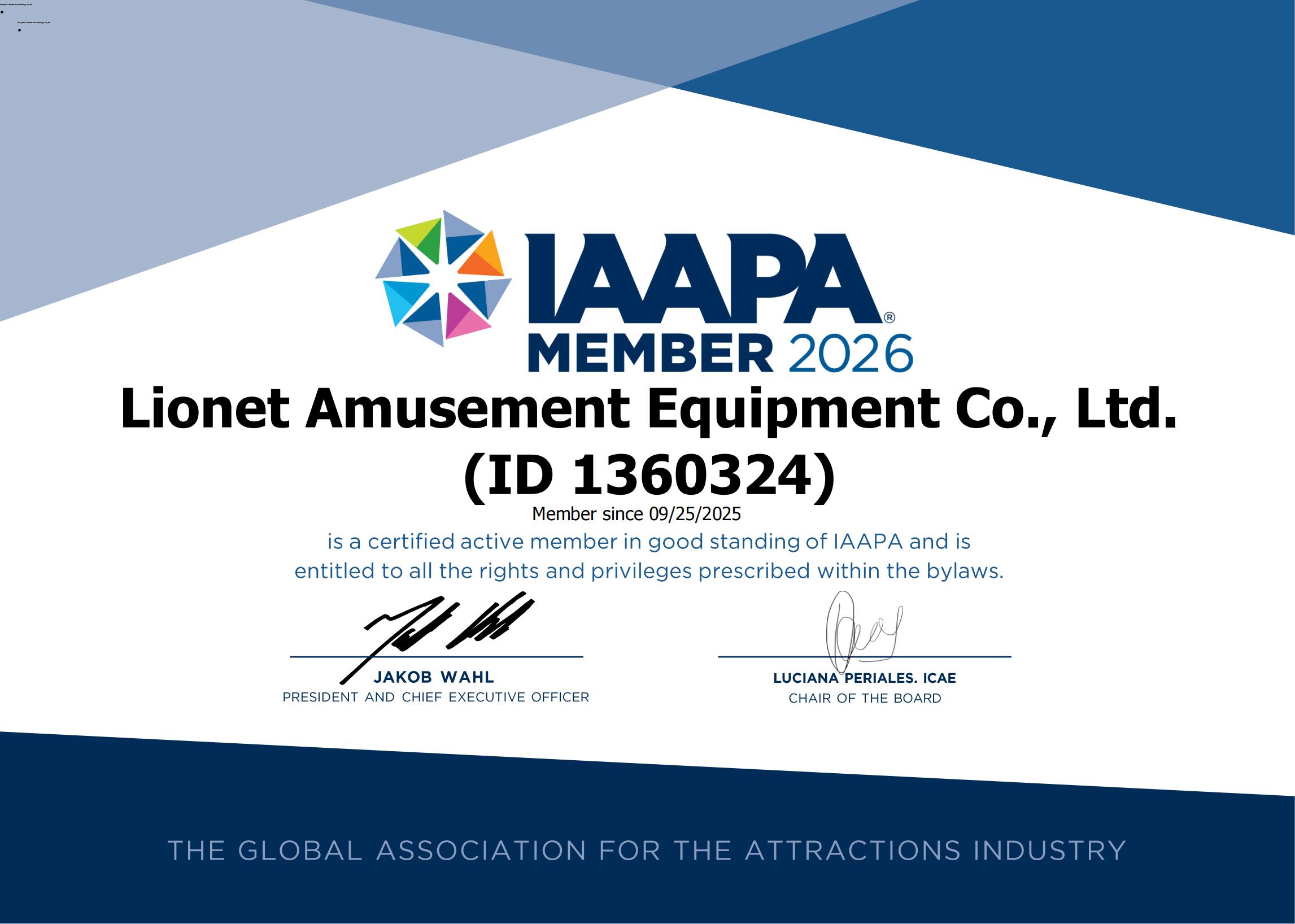 2026 IAAPA Member E-certificate_ Lionet Amusement Equipment Co., Ltd. #1360324_01(1).jpg