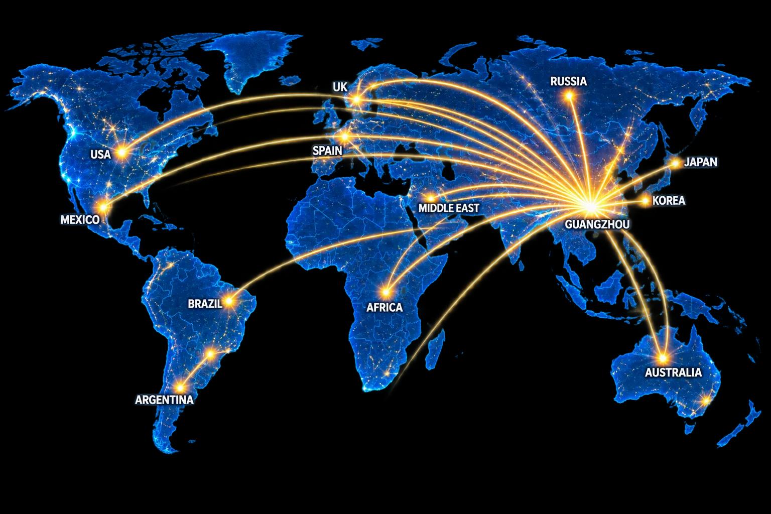 Global reach map